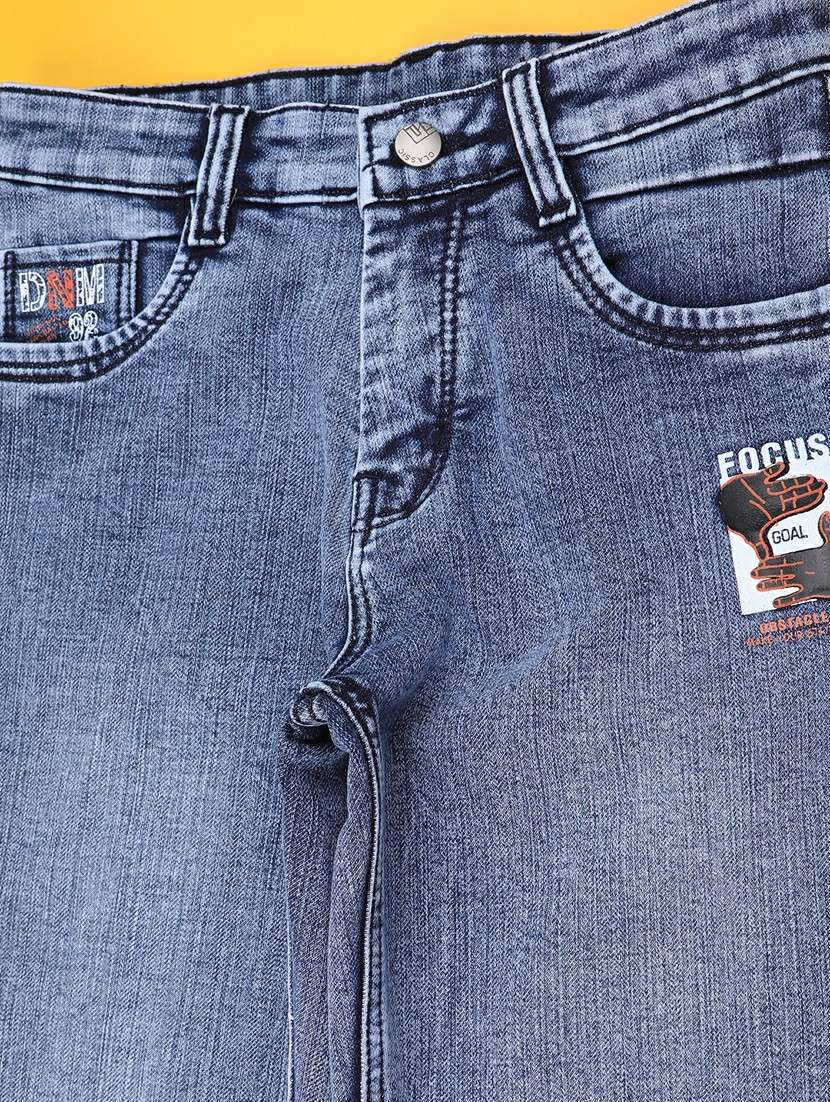 boys solid mid rise slim jeans - 22321064 -  Standard Image - 2