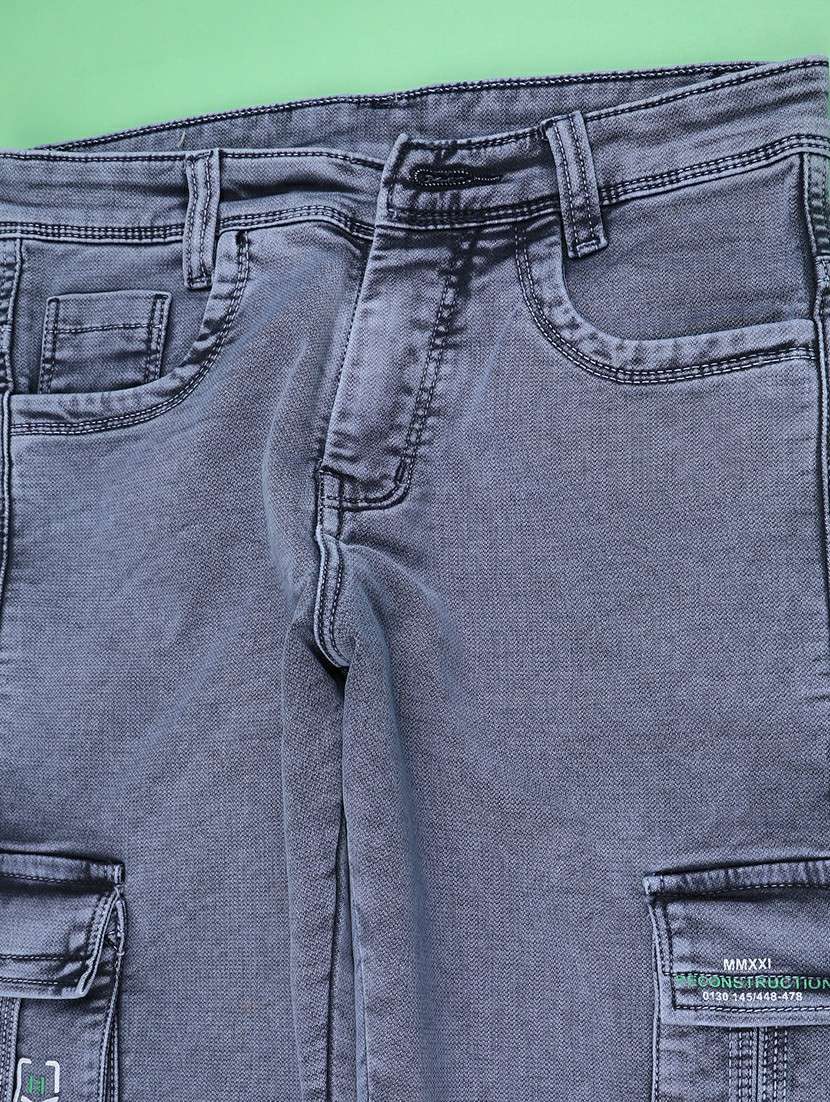 boys solid mid rise cargo - 22321129 -  Standard Image - 2