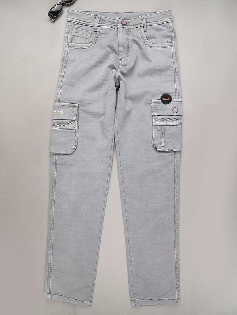 grey poly cotton plain jean - 22321164 -  Standard Image - 2