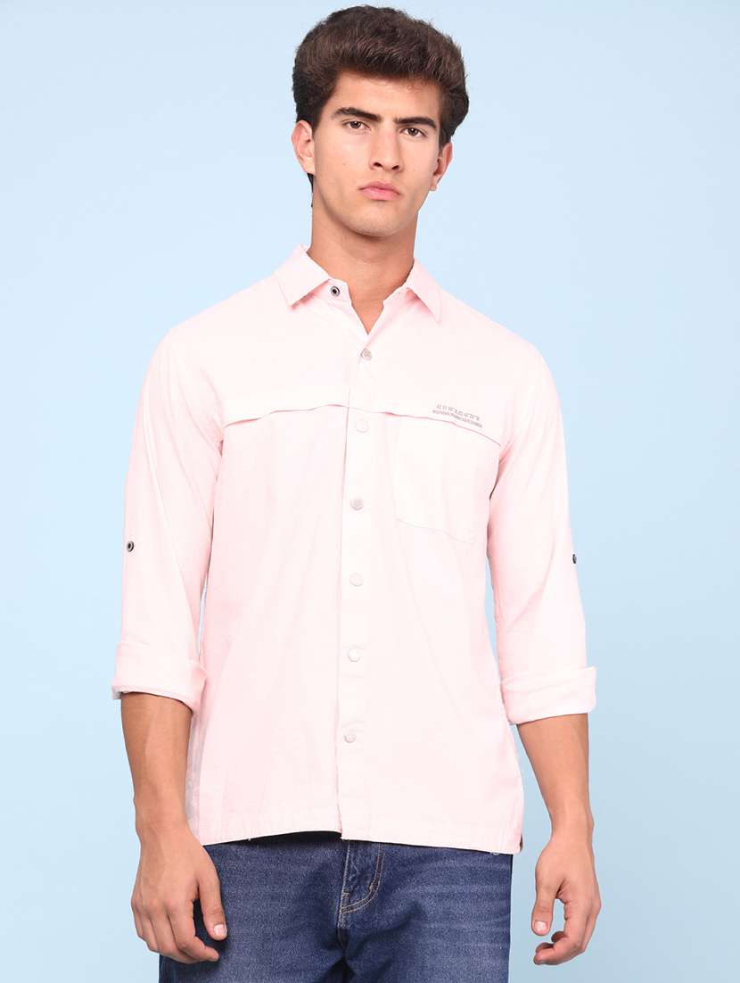 men solid long sleeve regular fit casual shirt - 22321306 -  Standard Image - 2
