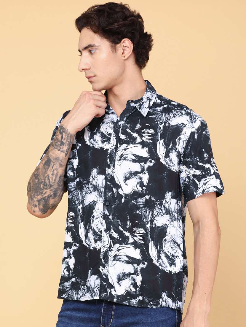 men blue cotton casual shirt - 22321332 -  Standard Image - 2