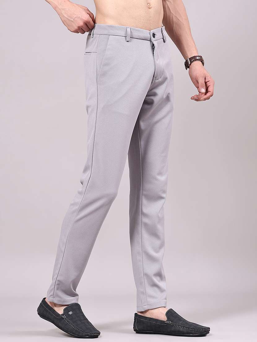men solid mid rise chinos casual trouser - 22321339 -  Standard Image - 2