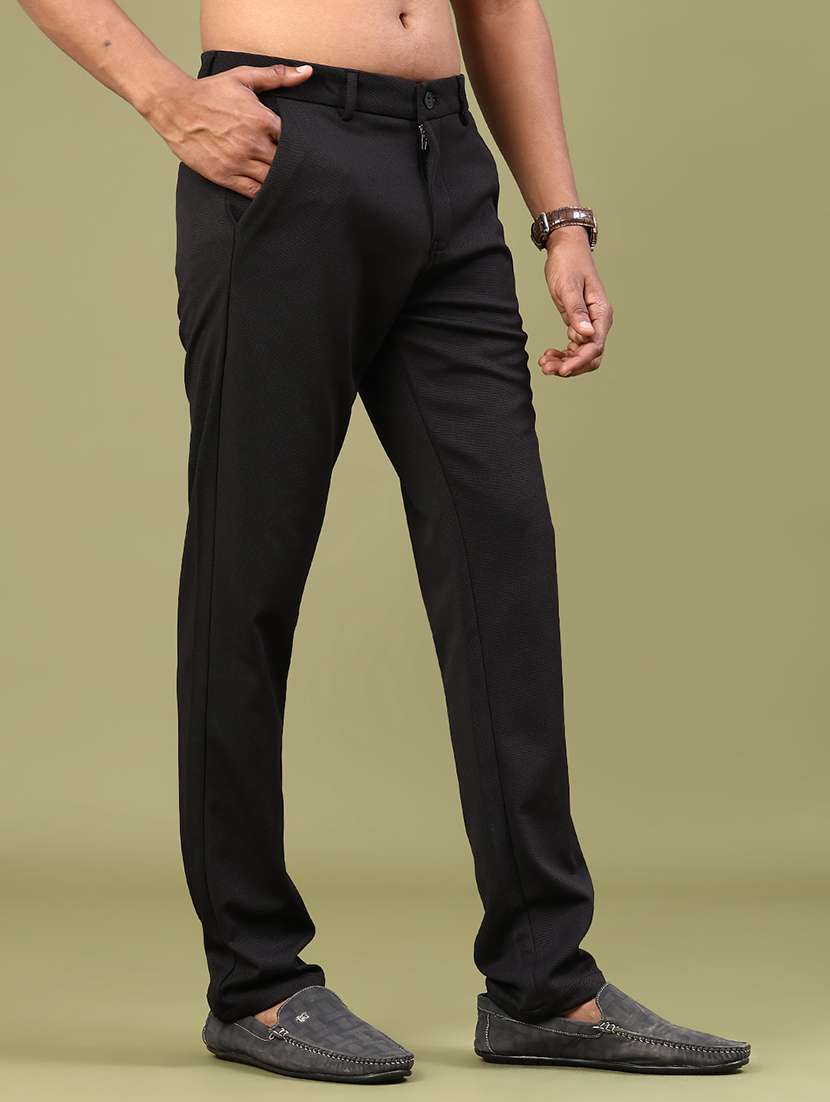 men solid mid rise chinos casual trouser - 22321341 -  Standard Image - 2