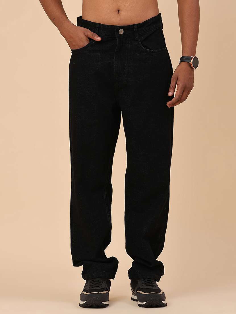 black cotton jeans