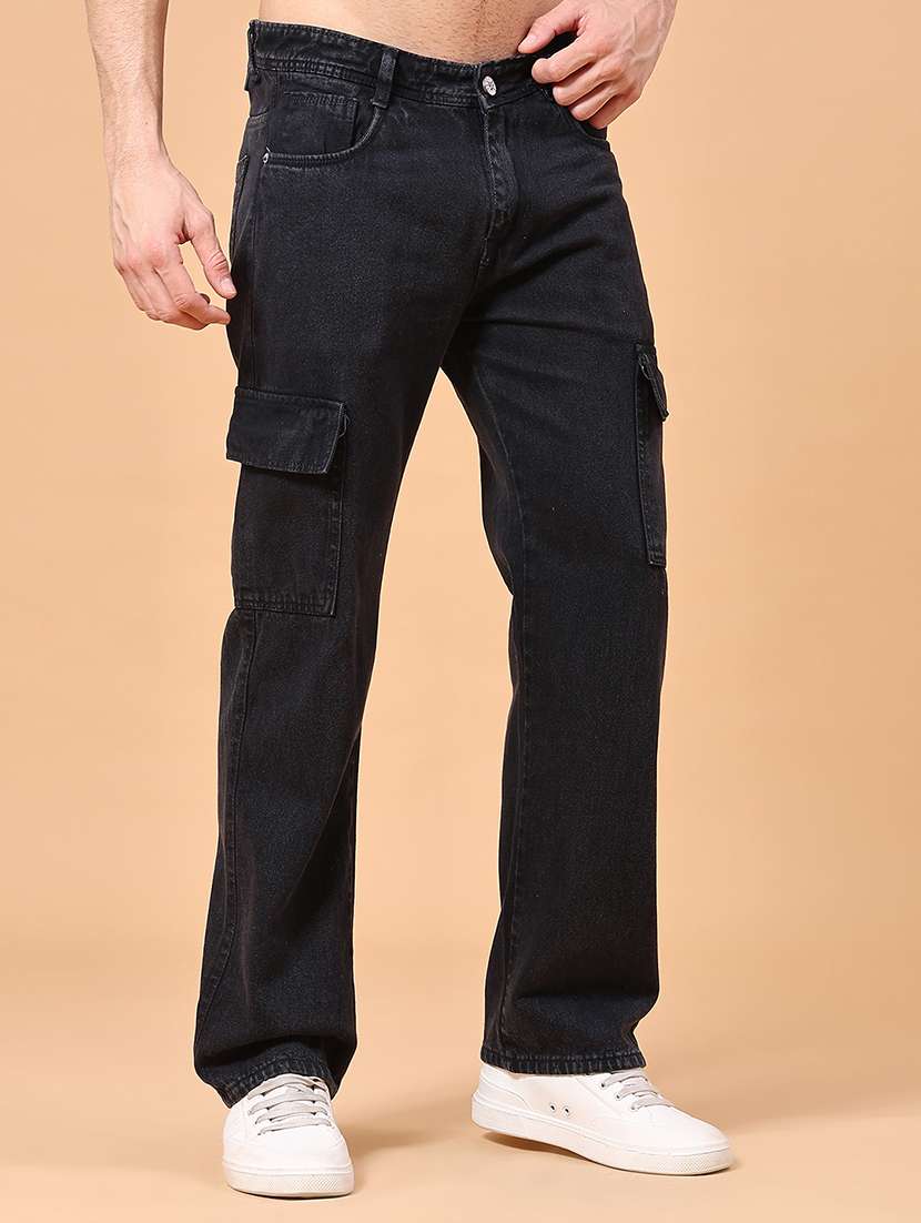 men solid mid rise regular fit cargo  - 22321349 -  Standard Image - 2