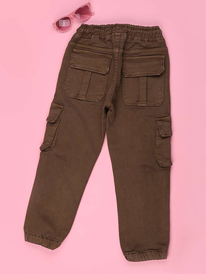 Boys Solid Mid Rise Regular Fit Jogger - 22321427 -  Standard Image - 2