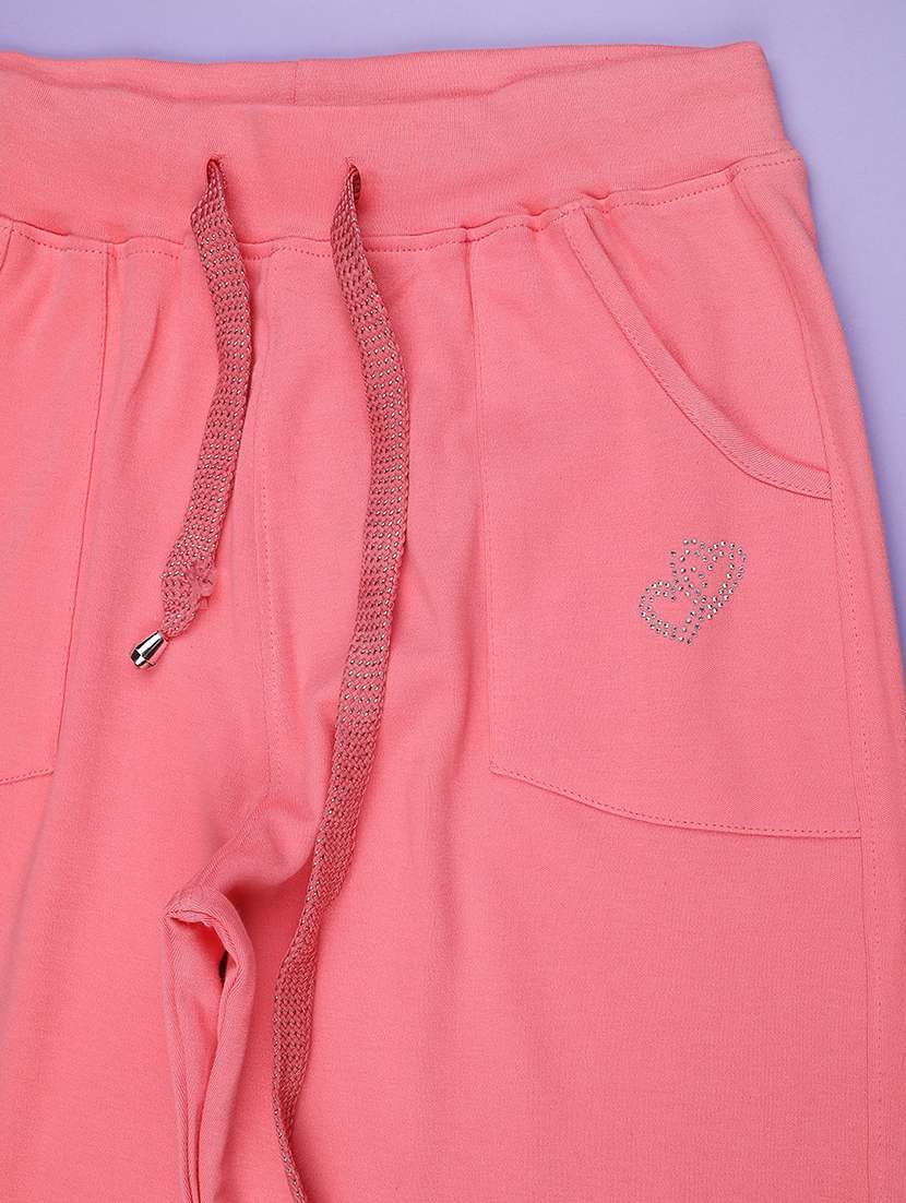 coral cotton three fourths shorts and threefourth - 22321489 -  Standard Image - 2