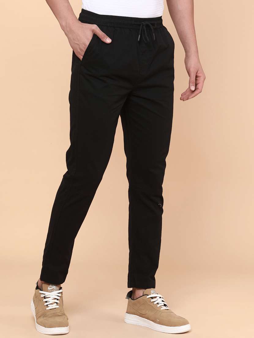 men solid mid rise chinos casual trouser - 22321583 -  Standard Image - 2