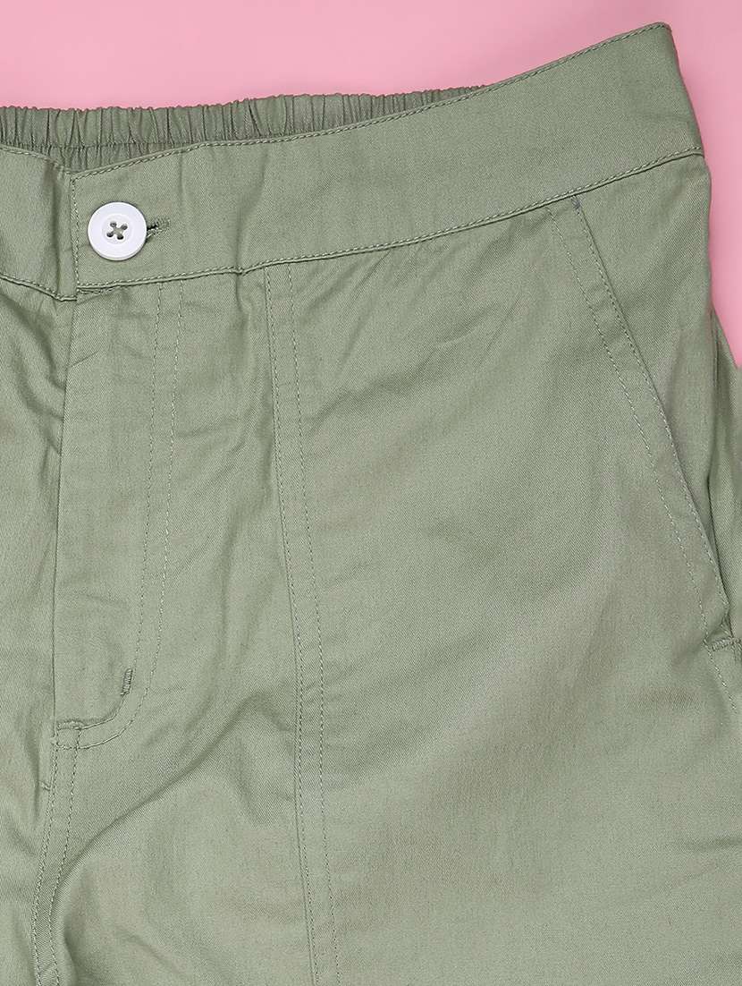 boys solid mid rise cargo - 22321589 -  Standard Image - 2