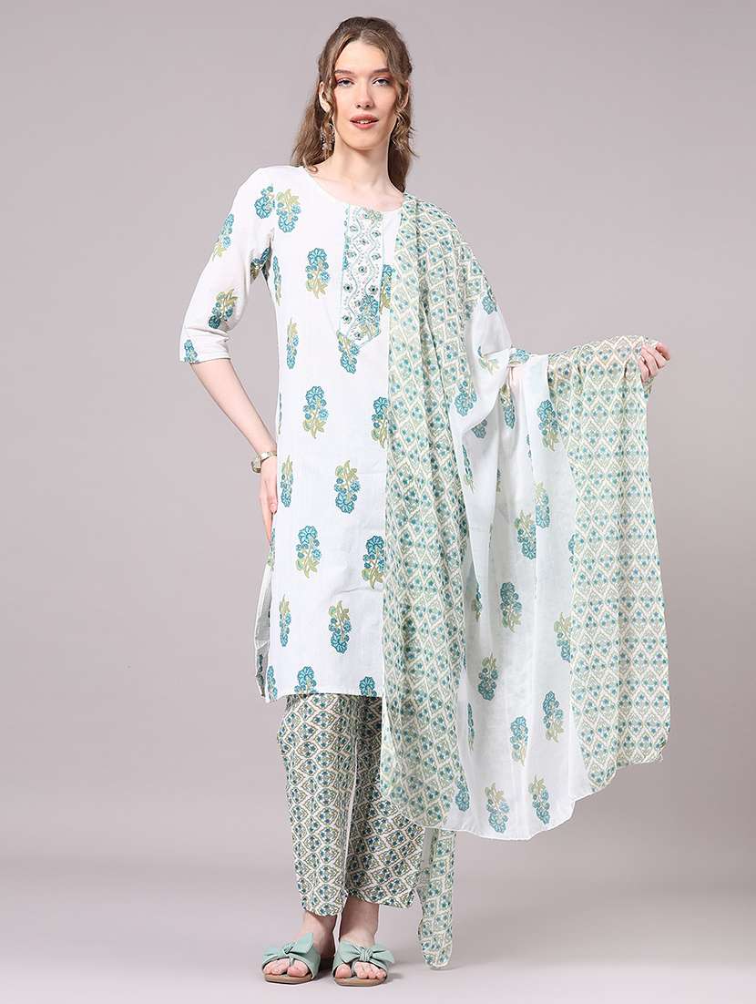 multi colored cotton kurta pant  set - 22321601 -  Standard Image - 2