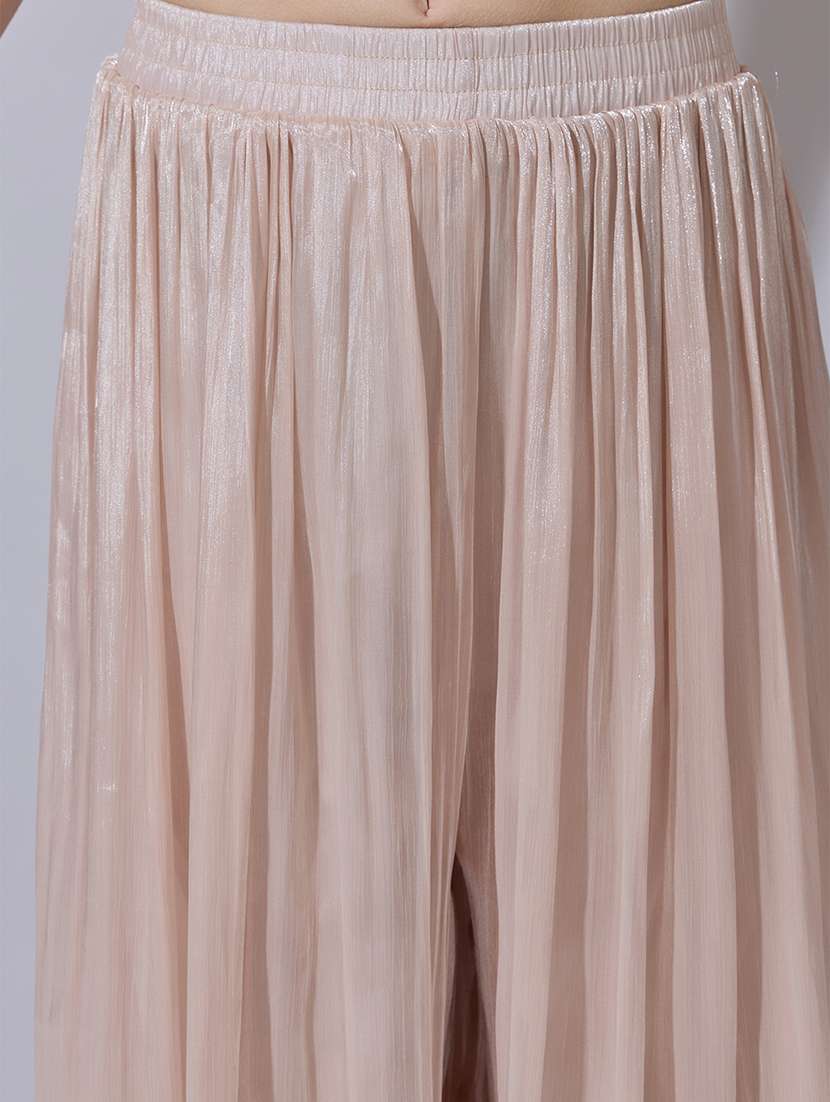 women solid mid rise flared palazzo - 22321767 -  Standard Image - 7