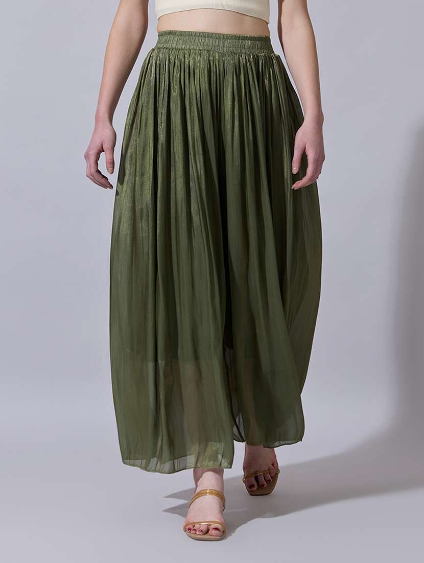 women solid mid rise flared palazzo - 22321768 -  Standard Image - 2