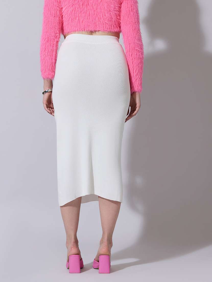 women solid high rise pencil skirt - 22321814 -  Standard Image - 2