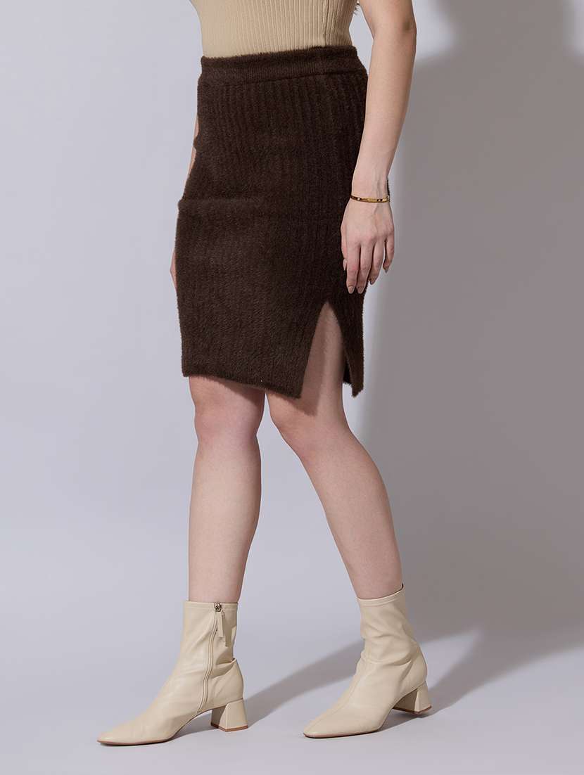 women solid high rise pencil skirt - 22321815 -  Standard Image - 2