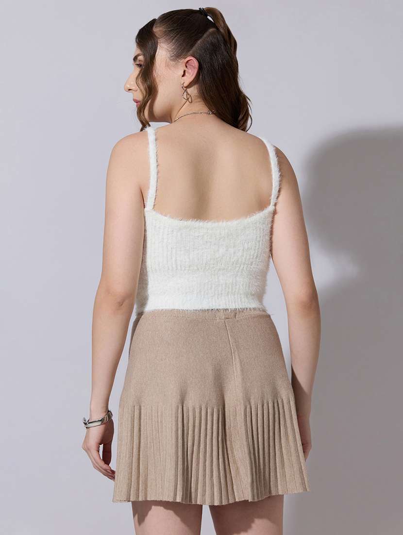 women solid sleeveless crop top - 22321915 -  Standard Image - 2