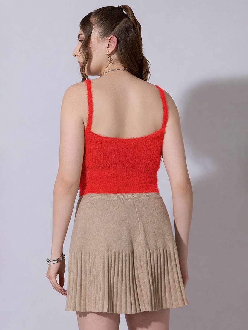 women solid sleeveless crop top - 22321944 -  Standard Image - 2