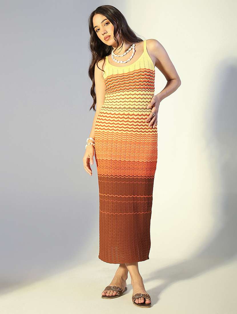 women printed shoulder strap bodycon dress - 22321991 -  Standard Image - 2