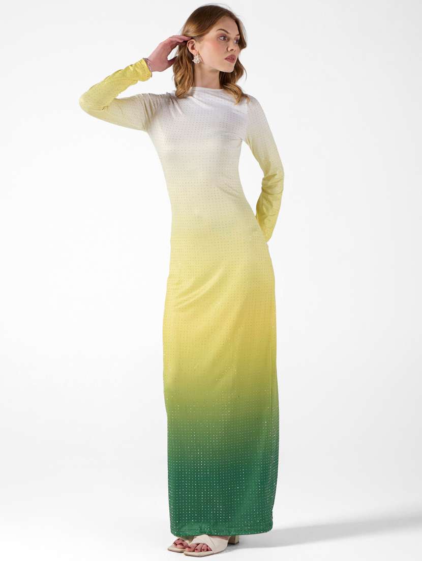 women ombre long slevee bodycon dress - 22322028 -  Standard Image - 2