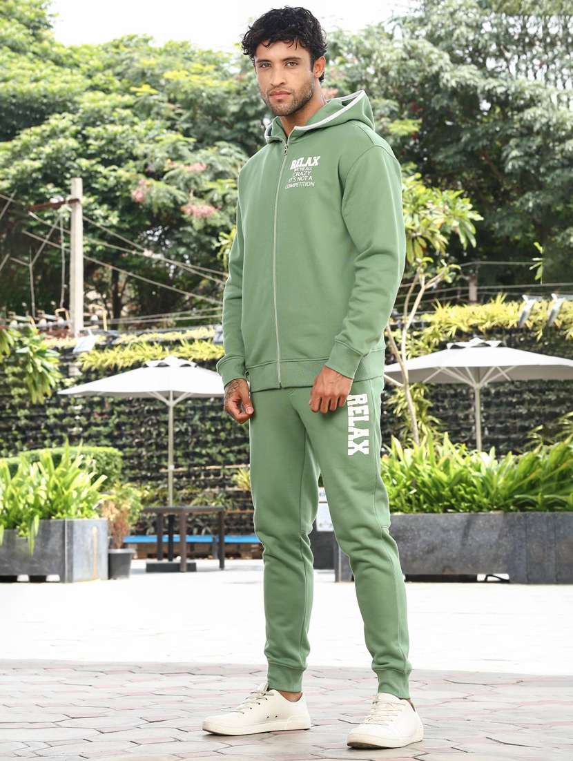 men typographic long sleeve full length track suit - 22322072 -  Standard Image - 2