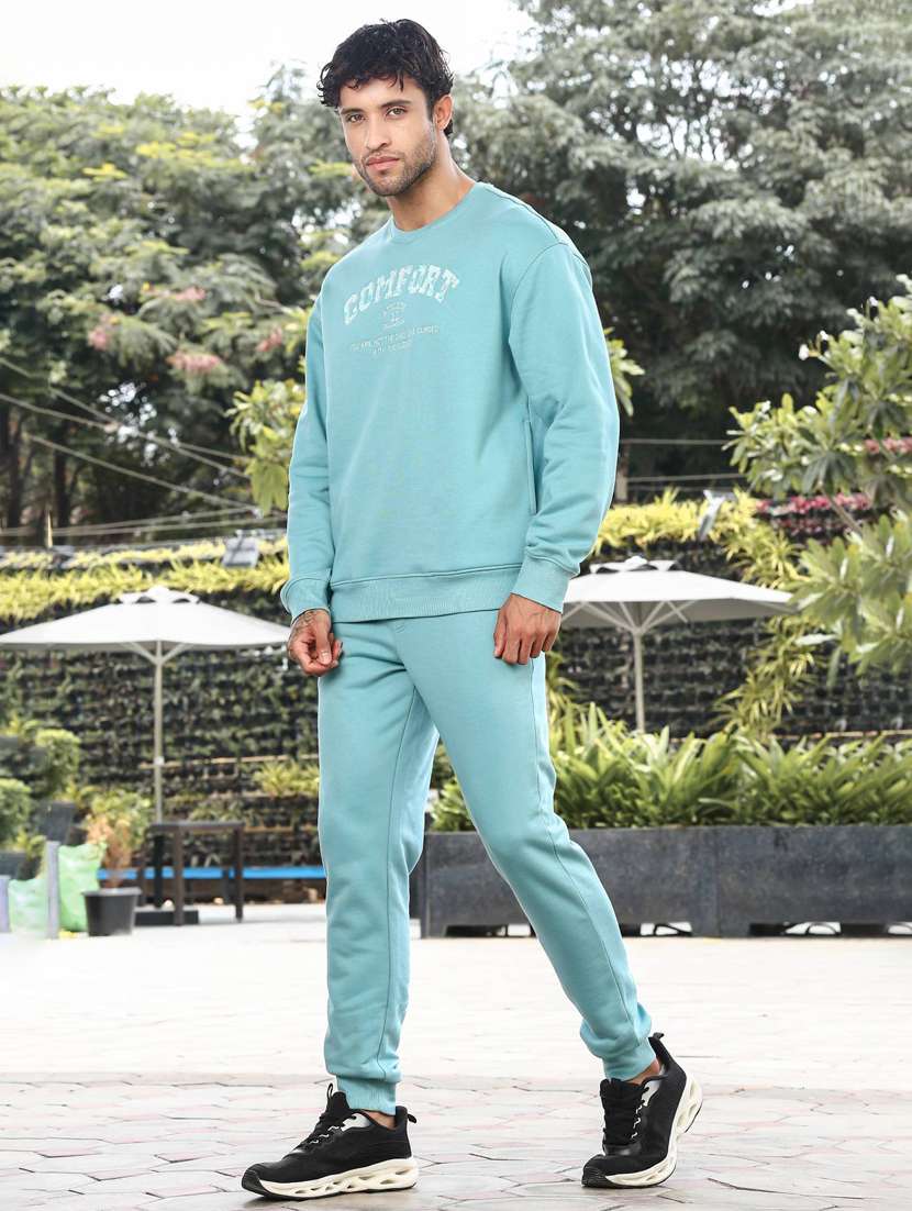 men typographic long sleeve full length track suit - 22322075 -  Standard Image - 2