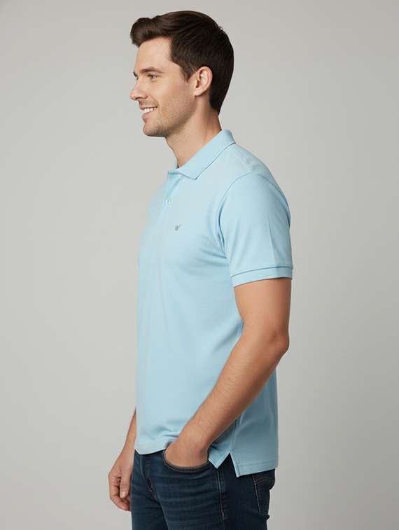 men solid short sleeve regular fit polo t-shirt - 22322094 -  Standard Image - 2