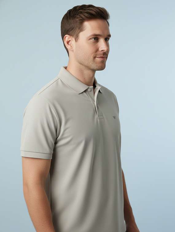men solid short sleeve regular fit polo t-shirt - 22322100 -  Standard Image - 2