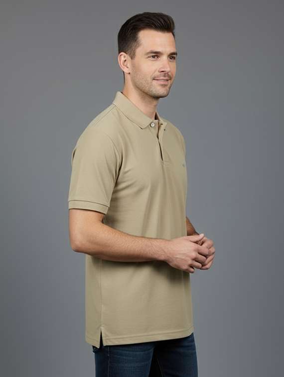 men solid short sleeve regular fit polo t-shirt - 22322103 -  Standard Image - 2