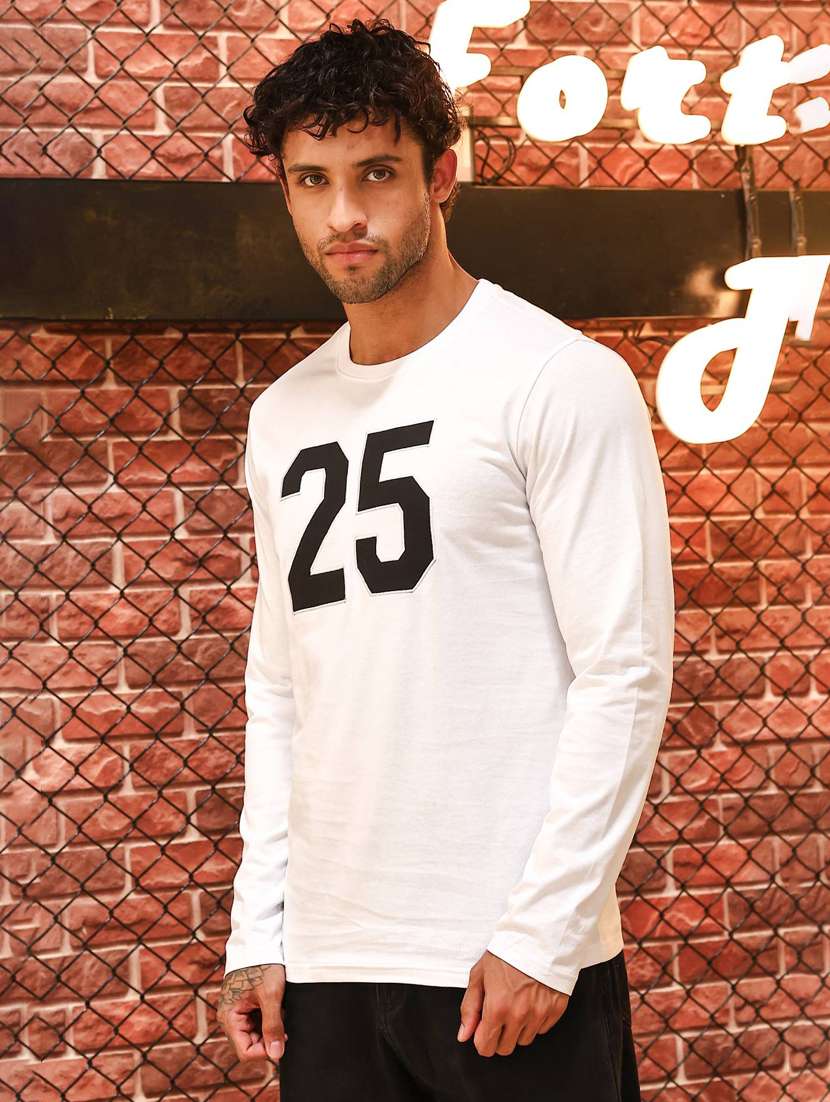 men chest print long sleeve regular fit t-shirt - 22322110 -  Standard Image - 2