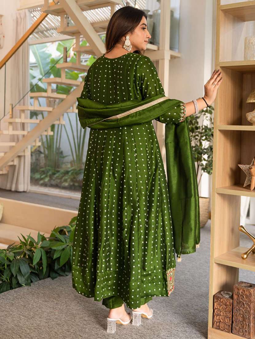 women printed three quarter sleeve kurta pant with dupatta set - 22322427 -  Standard Image - 2