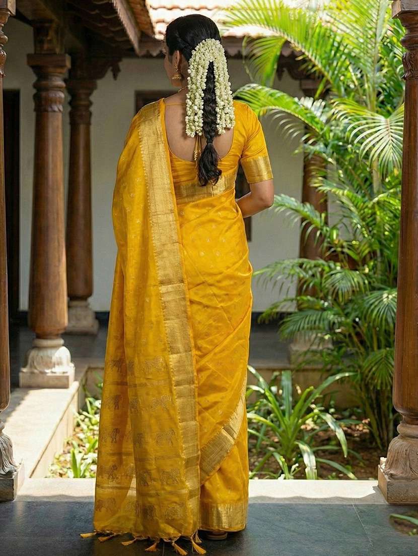 Women Self Design Bordered Saree With Blouse - 22322941 -  Standard Image - 2
