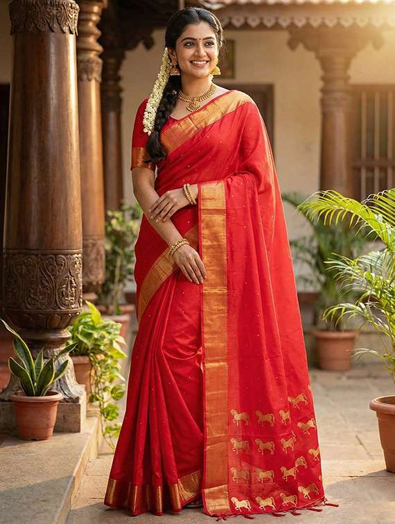 women self design bordered saree with blouse