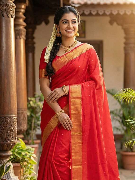 women self design bordered saree with blouse - 22322944 -  Standard Image - 2