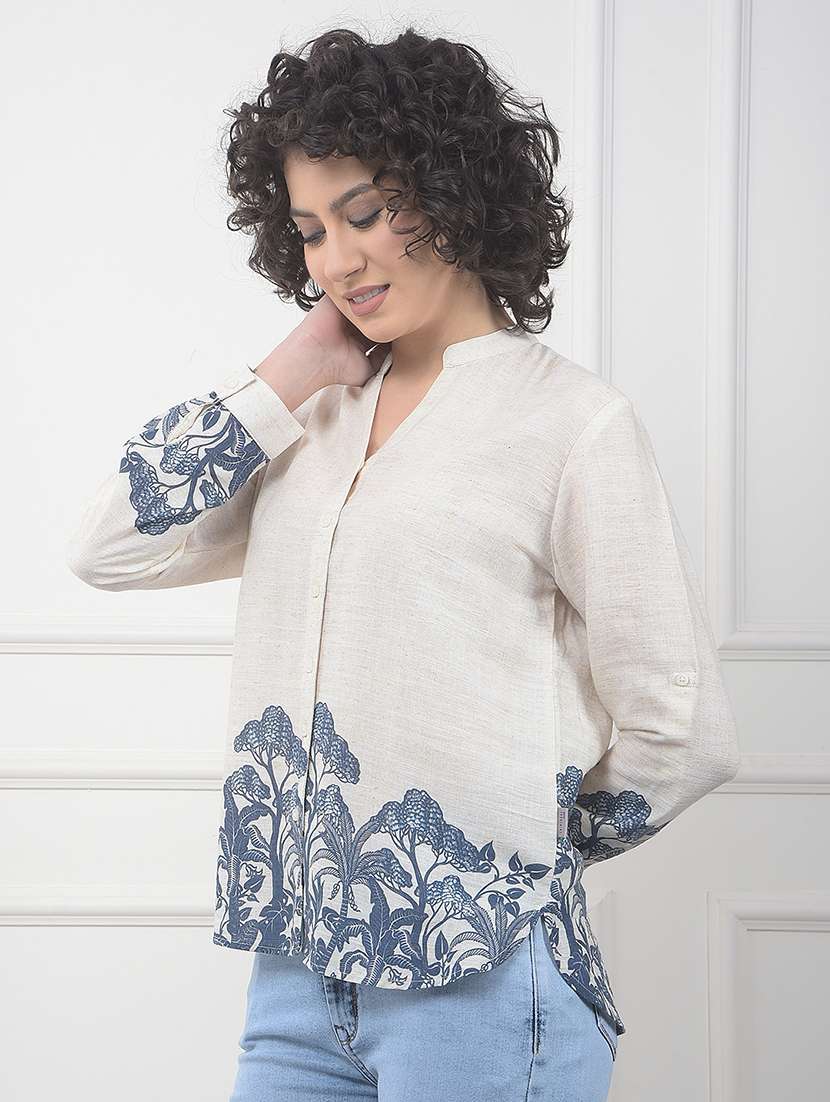 women printed long sleeve shirt - 22323200 -  Standard Image - 2