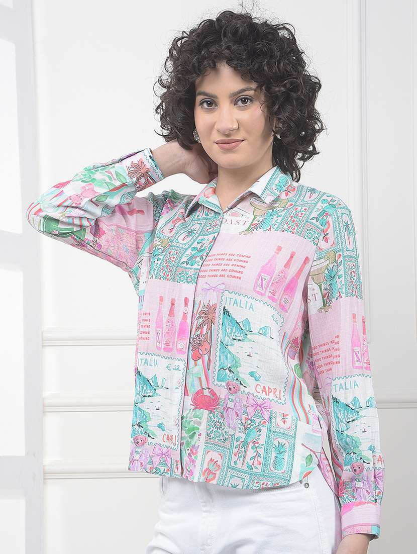 Women Printed Long Sleeve Shirt - 22323201 -  Standard Image - 2