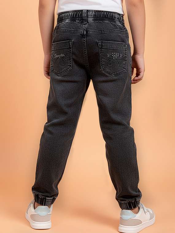 boys solid mid rise jogger - 22323242 -  Standard Image - 2