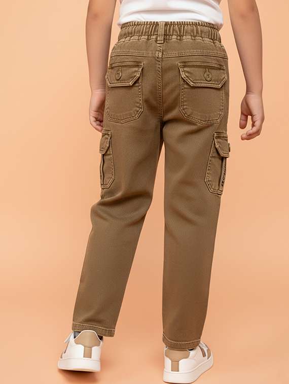 boys solid mid rise cargo - 22323248 -  Standard Image - 2