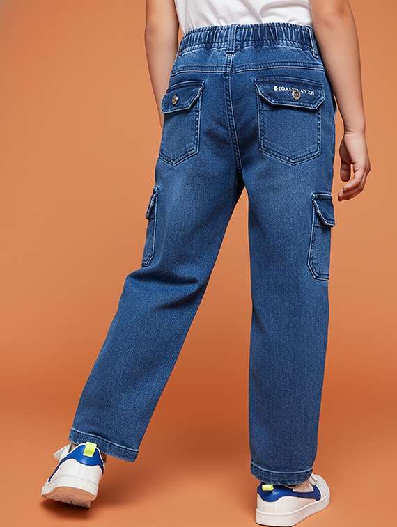 boys solid mid rise cargo - 22323255 -  Standard Image - 2