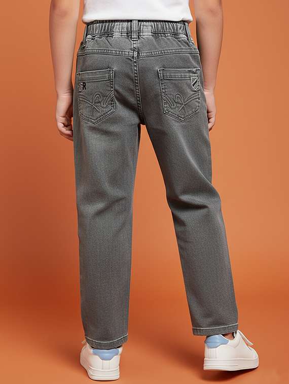 boys solid mid rise jeans - 22323263 -  Standard Image - 2