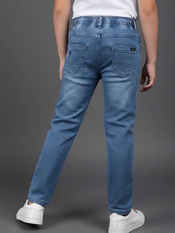 boys solid mid rise jeans - 22323266 -  Standard Image - 2