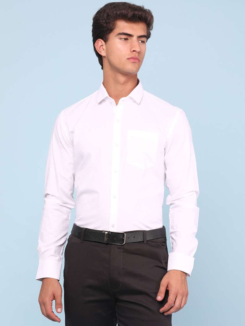 men solid long sleeve slim fit formal shirt - 22323353 -  Standard Image - 2