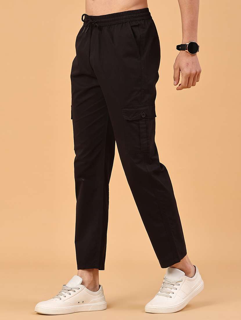 men solid mid rise regular fit cargo  - 22323368 -  Standard Image - 2