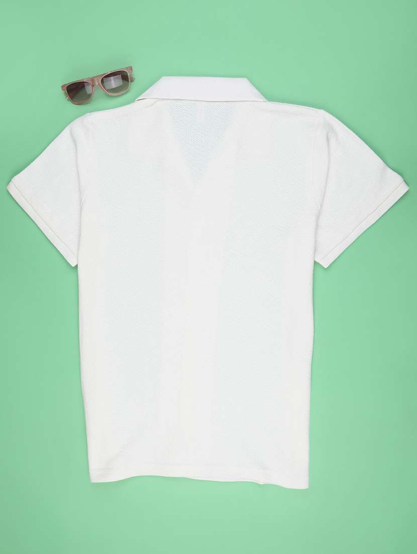 boys solid collared short sleeve shirt - 22323387 -  Standard Image - 2