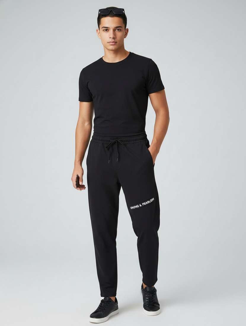 black acrylic blend palazzo trouser - 22323446 -  Standard Image - 2