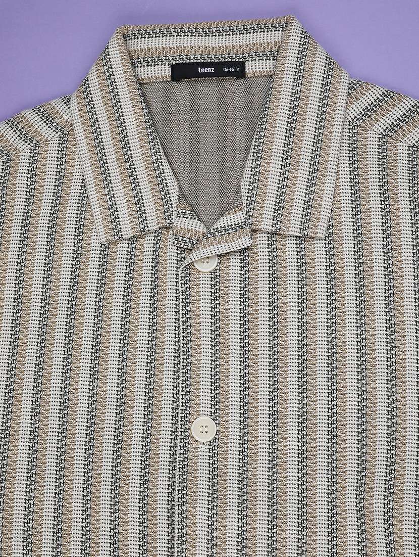 boys self designed collared short sleeve shirt - 22323501 -  Standard Image - 2