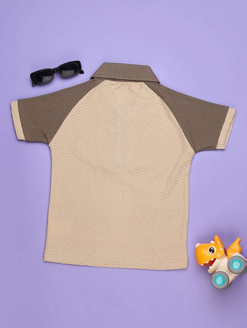 boys color blocked  short sleeve polo t-shirt - 22323551 -  Standard Image - 2
