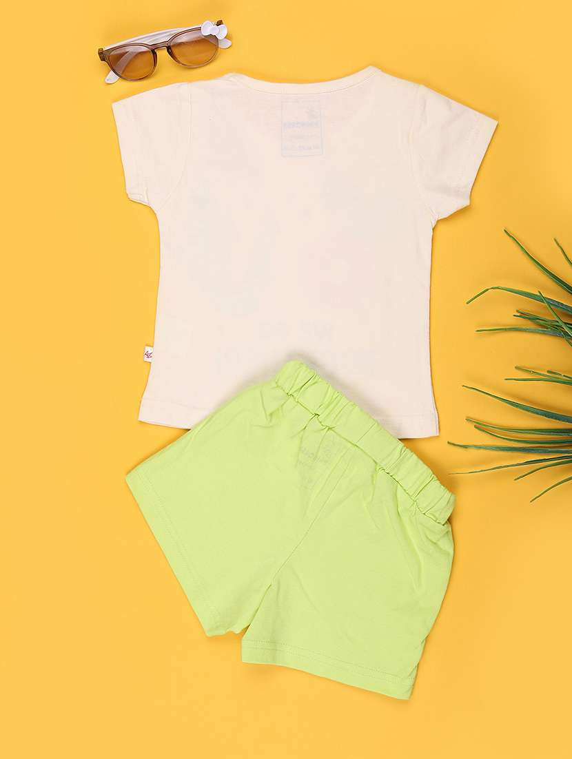 Girls Printed Short Sleeves Top And Shorts Set - 22323567 -  Standard Image - 2