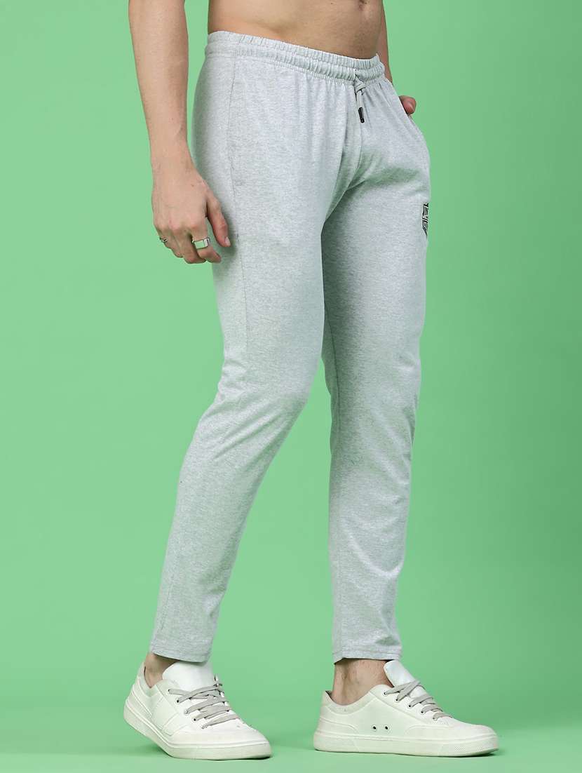 grey cotton  full length track pant - 22323593 -  Standard Image - 2