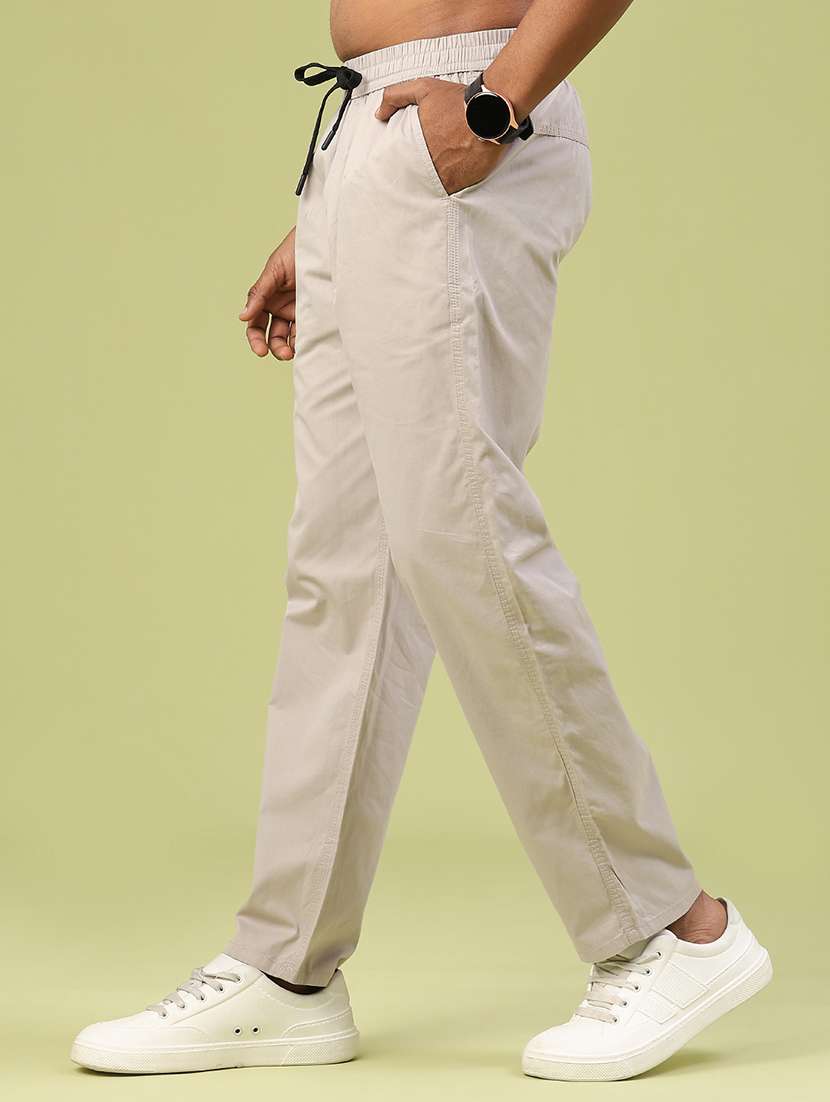 men solid mid rise full length track pant - 22323595 -  Standard Image - 2