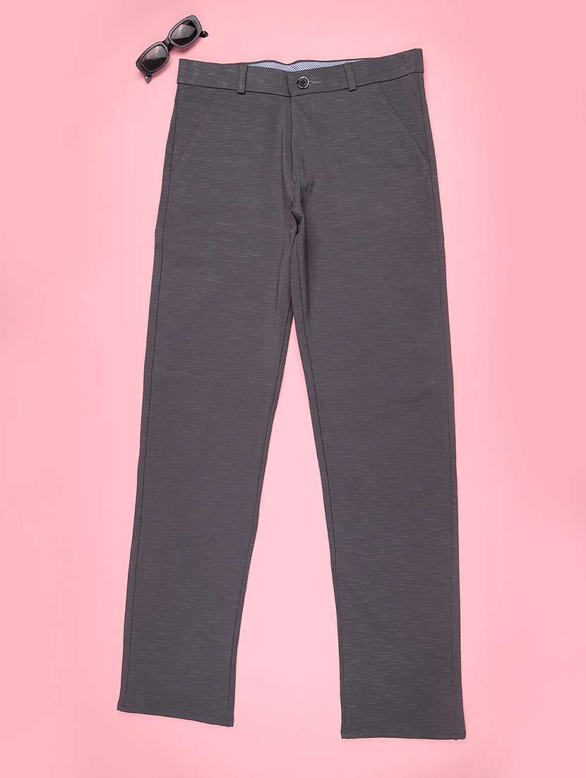 boys solid mid rise slim fit chinos - 22323652 -  Standard Image - 2