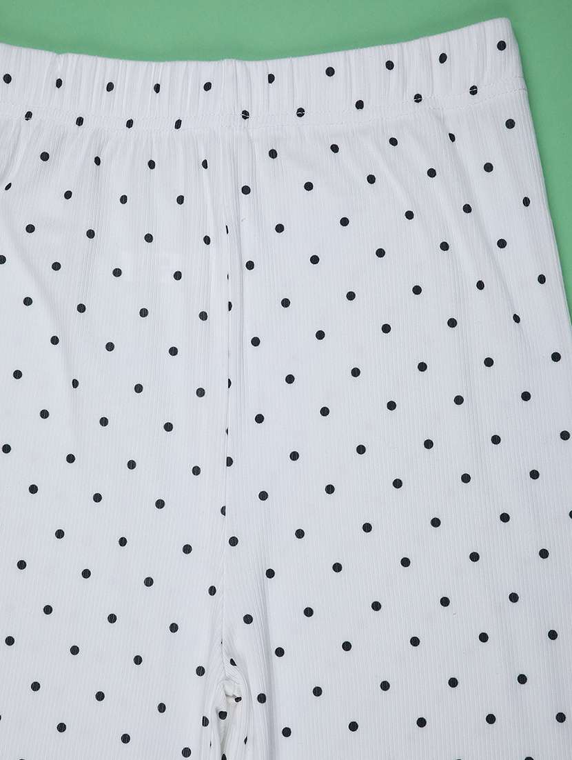 girls polka doted mid rise loungewear pyjama - 22323676 -  Standard Image - 2